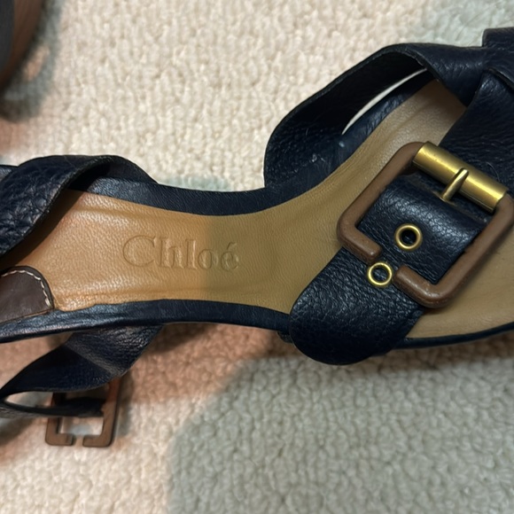 Vintage chloe heels, navy - Picture 3 of 4
